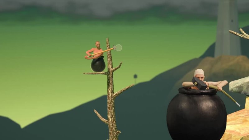 porn играем в getting over it with bennett foddy в реальном горшке с молотом hd