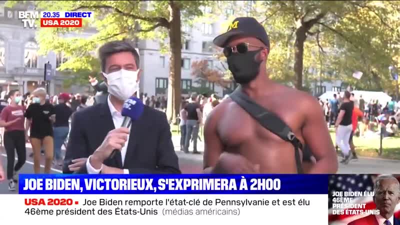 porn негр издевается над французским языком французского репортера который сообщает о победе байдена hd