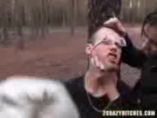 porn две девченки привязали к дереву очкарика избили и износиловали hd