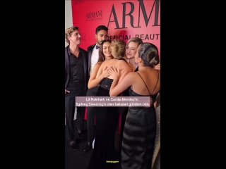 porn лили рейнхарт и камила мендес на мероприятии armani beauty в венеции hd