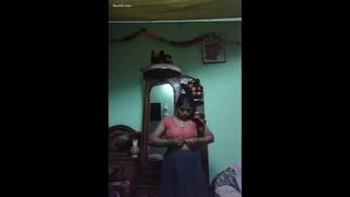 porn desi indian sexy housewife hindu whore strip nude saree on live video call for boyfriend cheating adultery blouse hd