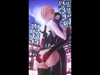 porn маелз человек паук трогает большую голую жопу гвен ласкает её и хлопает hd