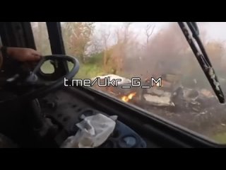 porn догорающий вместе с бандеромобиль армии укрорейха где то в лесопосадке запорожского фронта демилитаризация в деле в hd