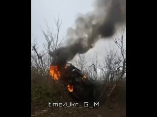 porn догорающий транспорт подвоза боеприпасов укрофашистов украина всу демилитаризация hd