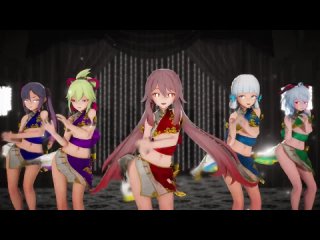 porn neon mona x kuki shinobu x hu tao x ayaka x ganyu мона x куки шинобу x ху тао x аяка x гань юй genshin impactmmd r18 hd