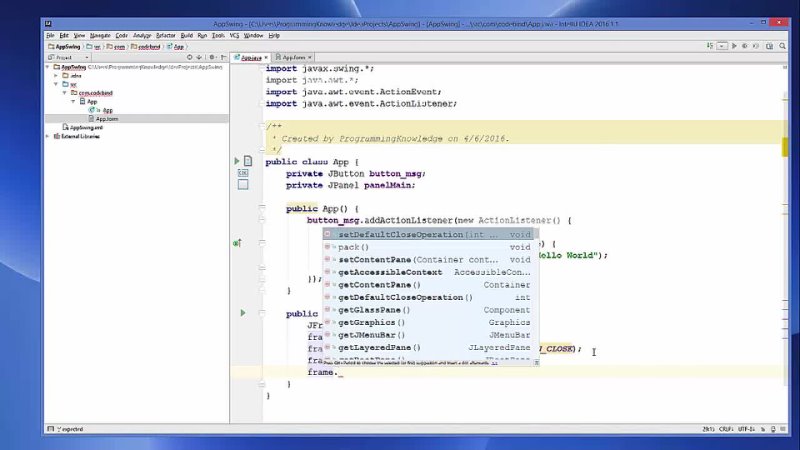 porn creating first java swing gui application with intellij idea ide hd