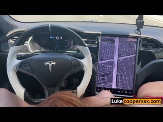porn sexy big tits red head zoey luna fucks in car tesla autopilot pornhubcom720 hd