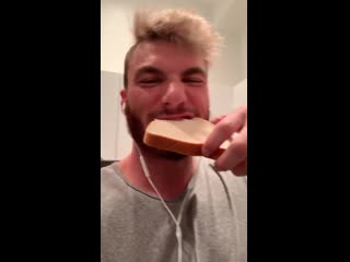 porn william seed eating bread with his own cum hd