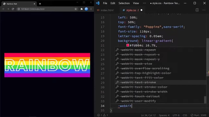 porn css rainbow text animation css text effect hd