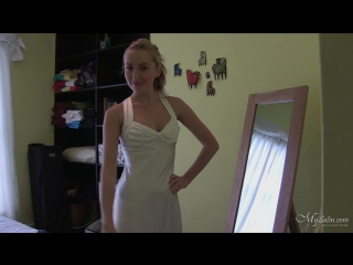 porn sophia smith long white satin wedding dress 1080phd hd