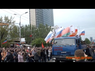 porn батальон ополченцев восток отправляется на помощь маруиполю прямо с парада победы в донецке 9 мая 2014 hd