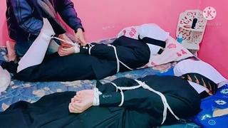 porn hijab double gag hd